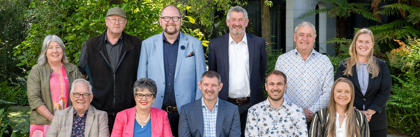 Photograph of members of the Canterbury Mayoral Forum. 